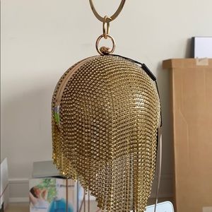 Gold Tassel Ball Bag